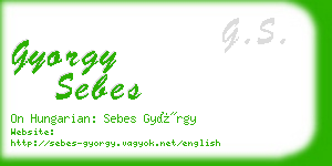 gyorgy sebes business card